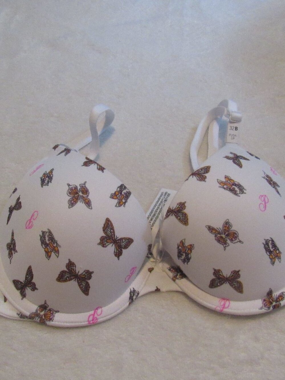 Victoria's Secret PINK Butterfly Wear Everywhere Push Up Bra 32B NWT